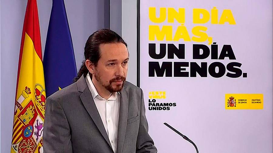 Pablo Iglesias, vicepresidente segundo del Gobierno y líder de Podemos. Foto: Efe