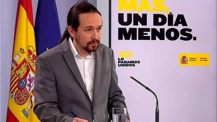 DINERO. Pablo Iglesias es vicepresidente del Gobierno y lider de Podemos. Foto: EFE