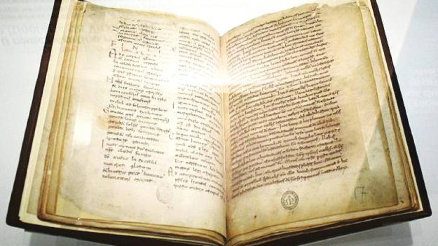 Manuscrito de LOS VIAJES DE EGERIA, que se encuentra en la Biblioteca Comunale de Arezzo (Italia)