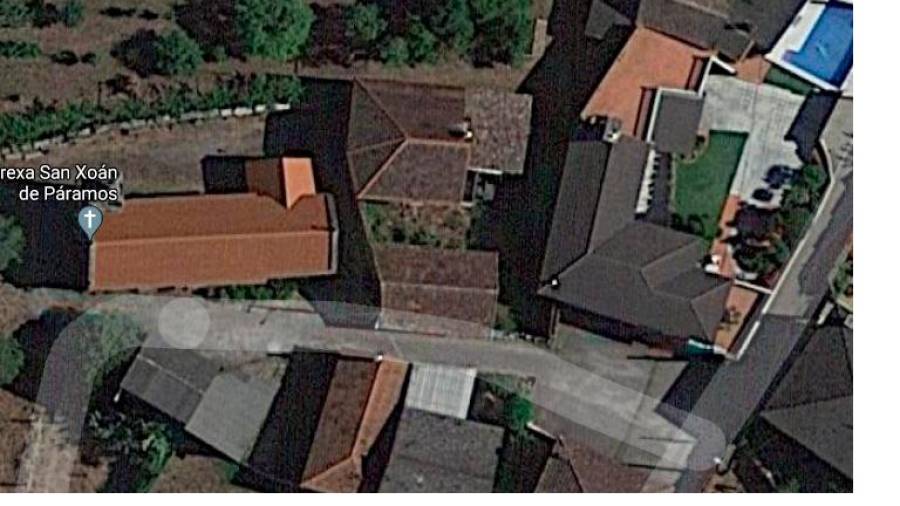 Imagen de Google Maps con el entorno de la iglesia recuperado
