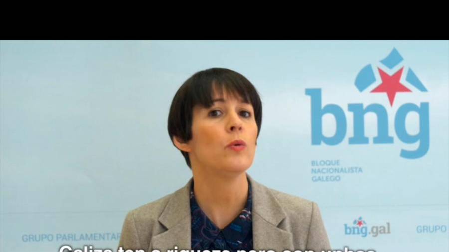 Captura del video del BNG sobre la tarifa eléctrica. Foto: ECG
