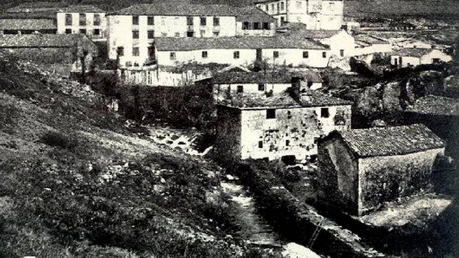 Fábrica de curtidos Casas do Rego, situada en el Carmen de Abaixo, inaugurada en el siglo XVIII. Imagen de 1914. Foto: Revista Vida Gallega