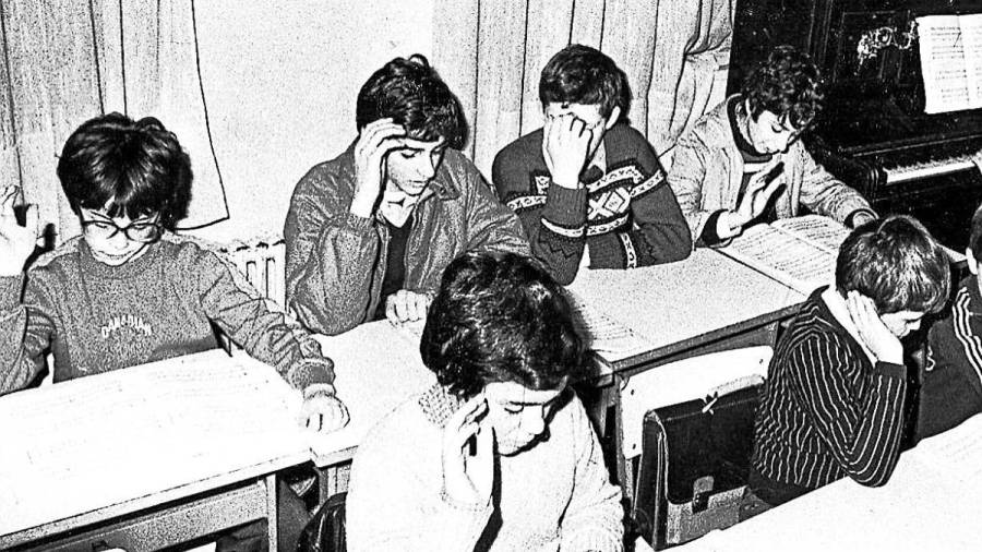 ...Cuando el Colegio Manuel Peleteiro ofrecía clases de solfeo como 'filial' del Conservatorio