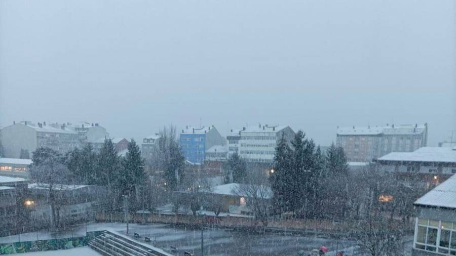 Lugo amanece con los tejados blancos este miércoles. FOTO: EUROPA PRESS