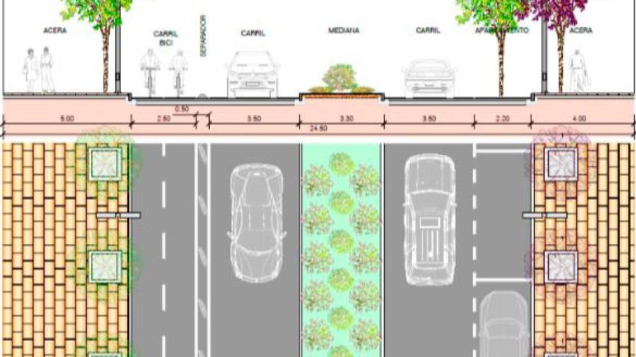 Humanizarán Milladoiro con dos carriles, una vía ciclista y menos aparcamiento
