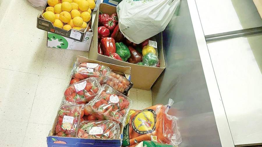 Fruta y verduras para los refugiados. Foto: PDO