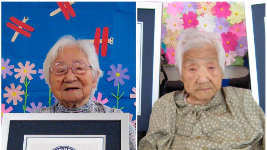 107 AÑOS. Las gemelas Umeno Sumiyama y Koume Kodama. Foto: Guinness World Records