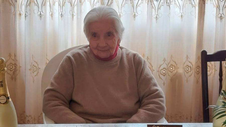Dolores Mosquera el día de su 101 cumpleaños.