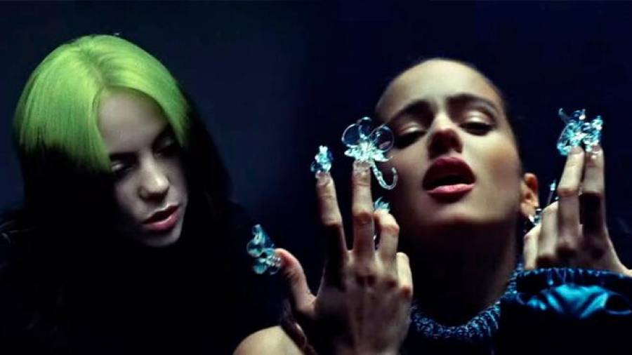 Imágen del videoclip de Billie Eilish y Rosalía. Foto: VT