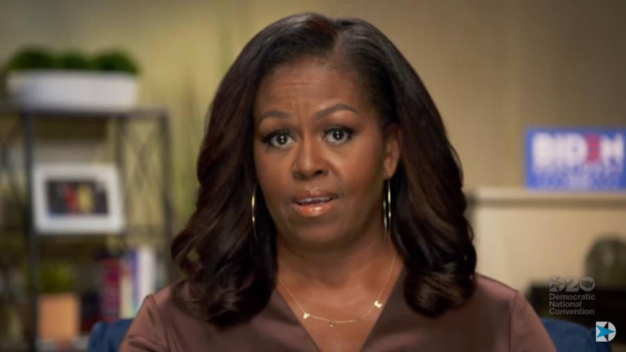Milwaukee (Estados Unidos). Captura de pantalla de la intervención virtual de Michelle Obama este 18 de agosto durante la apertura de la Convención Nacional Demócrata. EFE/EPA/DEMOCRATIC NATIONAL CONVENTION