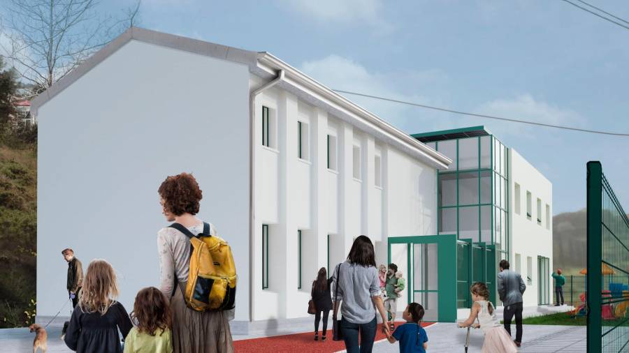 Imaxe do anteproxecto de rehabilitación da escola infantil municipal. Foto: Concello de Cabana