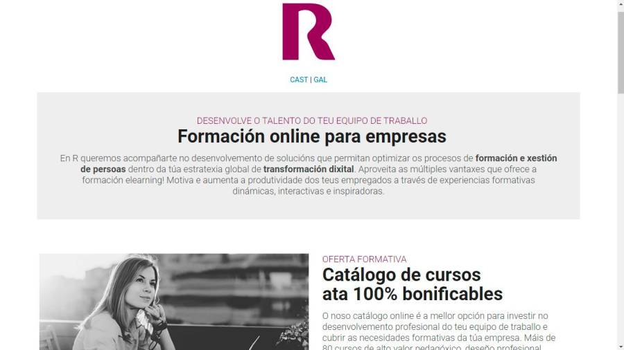 Web donde se recogen los cursos que ofrece la alianza de R y Femxa. Foto: ECG