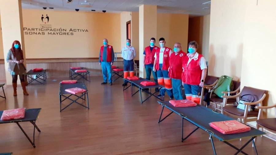 Alojamiento provisional de Cruz Roja en Maracena. FOTO: CRUZ ROJA