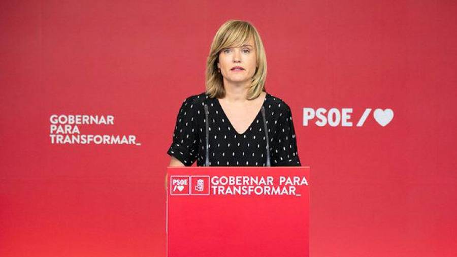 Pilar Alegría, Portavoz del PSOE, se ha cruzado reproches a cuenta de la futura reforma del Código Penal. Foto: EFE