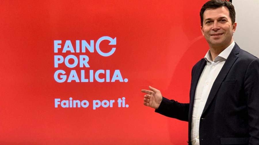 El candidato del PSdeG, Gonzalo Caballero, presenta su lema de precampaña. Foto: E.P.