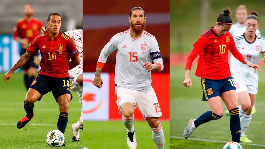 Los jugadores españoles Thiago Alcántara, Sergio Ramos y Jennifer Hermoso, candidatos al premio ‘The Best’ 2020 de la FIFA FOTO: EUROPA PRESS