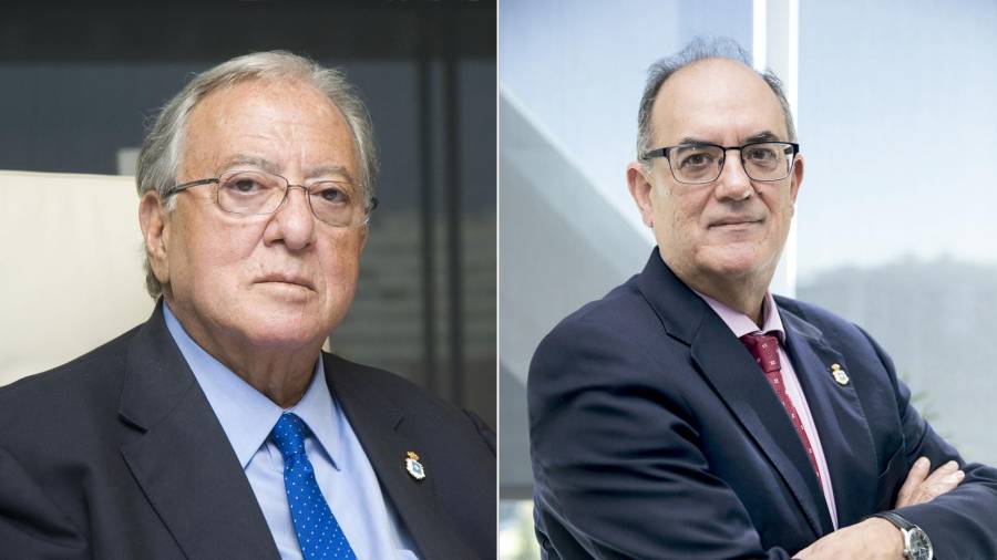 A la izquierda Diego Murillo, presidente de honor de A.M.A., y a la derecha Luis Campos, presidente de A.M.A.