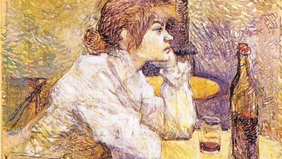 ‘La bebedora’, retrato de Suzanne Valadon (hacia 1888), de Henri de Toulouse-Lautrec.
