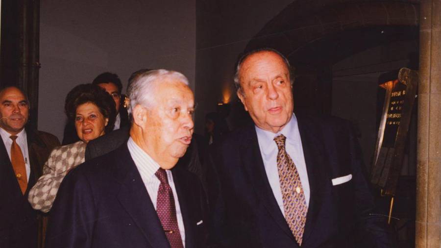 DOS PRESIDENTES, F. Barrera y Manuel Fraga Foto: ECG