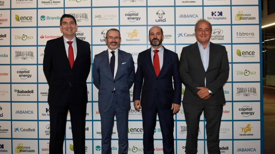 Juan Otero, Luis Pernas, Fernando Barbier y Alfonso González, del Banco Santander