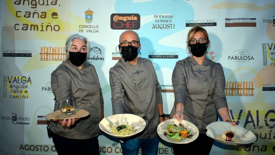 Valga puxo en valor o gran potencial gastronómico da anguía da man de tres chefs