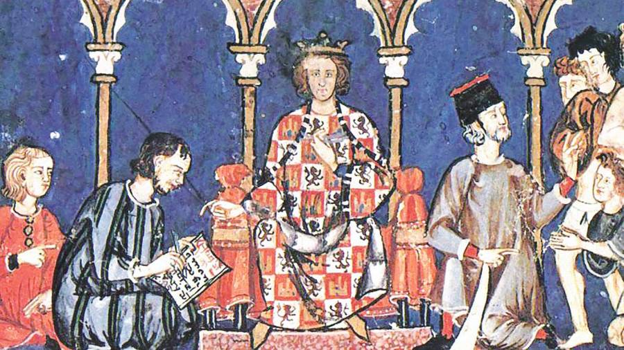 Detalle del libro de ajedrez, dados y tables de Alfonso X el Sabio. S. XIII.