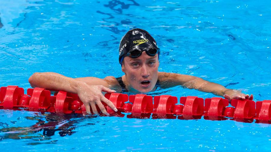 La nadadora española Mireia Belmonte en su participación en los Juegos Olímpicos de Tokio. Foto: COE
