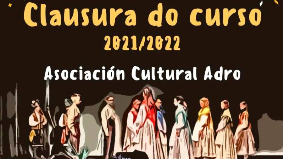 Cartel promocional del festival de clausura de la Asociación Cultural Adro de Baio. Foto: A. C. Adro