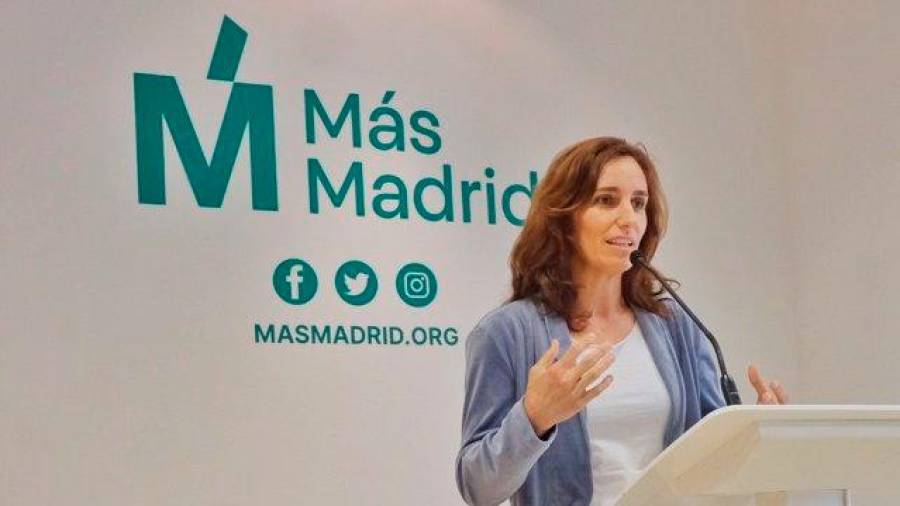 La candidata de Más Madrid a presidir la Comunidad de Madrid, Mónica García. Foto: Europa Press
