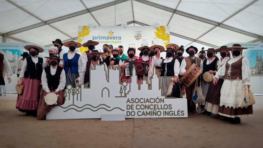 Uno de los grupos folclóricos que actuó en Ferrol: Lembranzas do Tambre, del concello de Oroso. Foto: ACCI