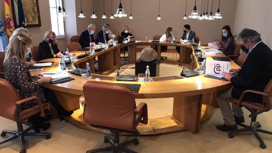 Imagen de archivo de una reunión de la Xunta de Portavoces del Parlamento de Galicia. EUROPA PRESS