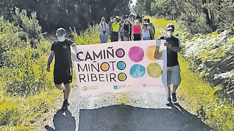 Andaina Anda ca Requinta polo Camiño Miñoto-Ribeiro. Foto: C. Vedra
