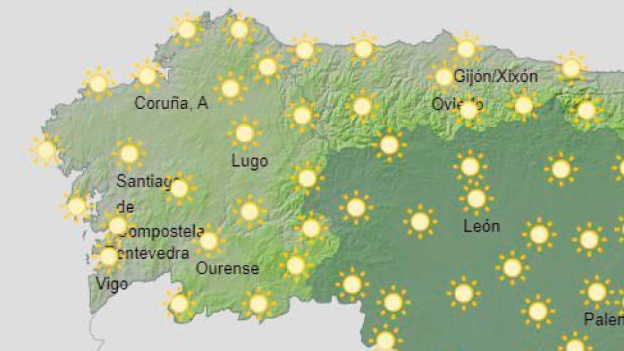Jornada con pocas nubes en general en Galicia y temperaturas bajas