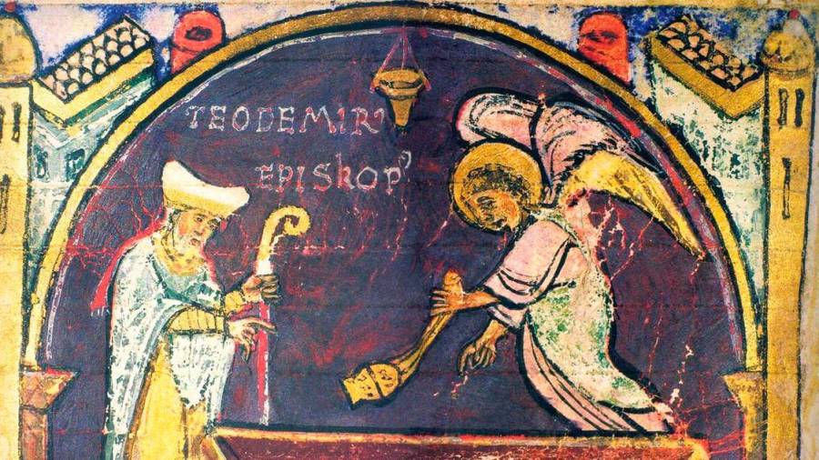 El obispo Teodomiro (en la foto) descubrió los restos del Apóstol en el siglo IX, y poco después empezaron a llegar peregrinos a Compostela