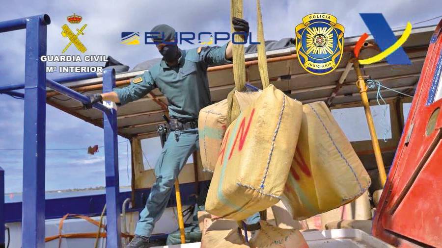 portugal. Operación contra el tráfico de drogas coordinada por Europol con actuaciones en España y el país vecino. Foto: M.I