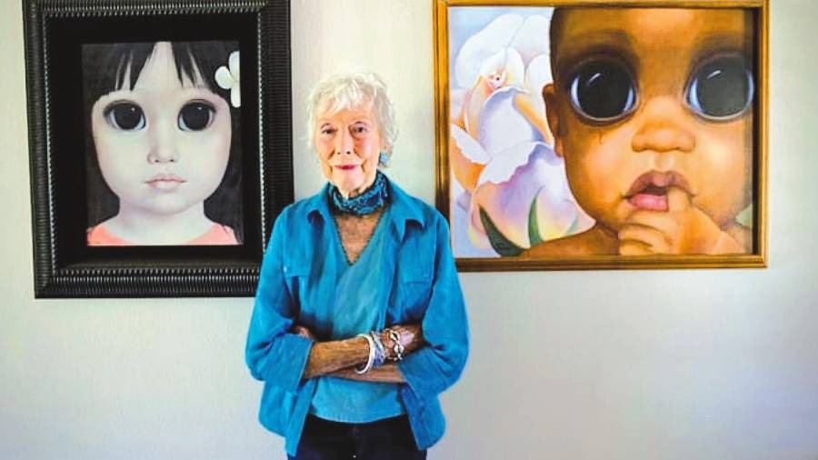 Margaret Keane destacó por sus distintivos retratos de niños, mujeres y animales con enormes ojos tristes.