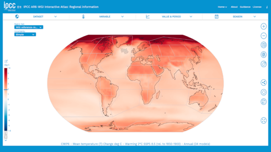 El Atlas sintetiza todos los cambios climáticos utilizando 46 regiones de la Ttierra y otras 12 zonas oceánicas. Foto: IPCC