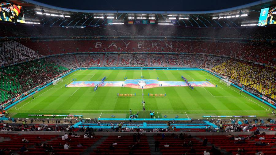 Aspecto del Allianz Arena de Múnich antes del Alemania-Hungría. Foto: AFP7 Europa Press