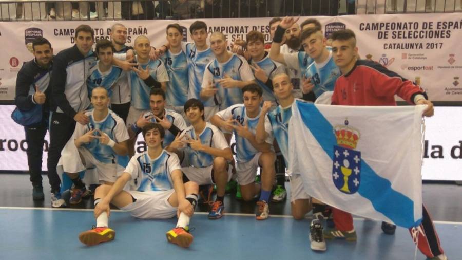La selección gallega juvenil masculina logra la presea de plata en el Nacional