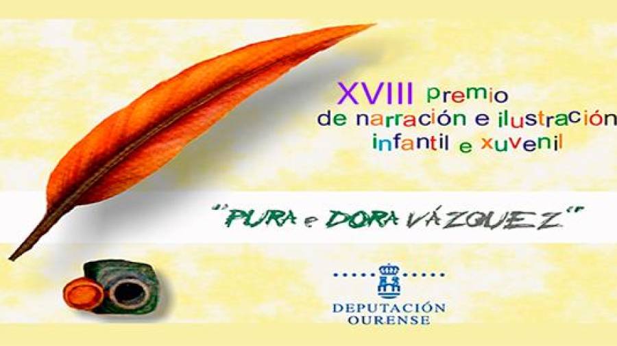 Cartel de presentación do XVIII Premio Pura e Dora de Ilustración. Foto: Deputación de Ourense