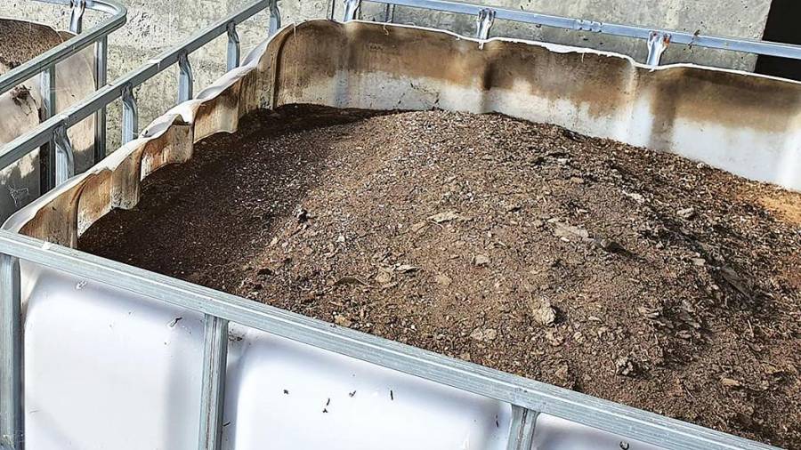 Compost elaborado en la planta de Sogama con residuos orgánicos. Foto: Sogama