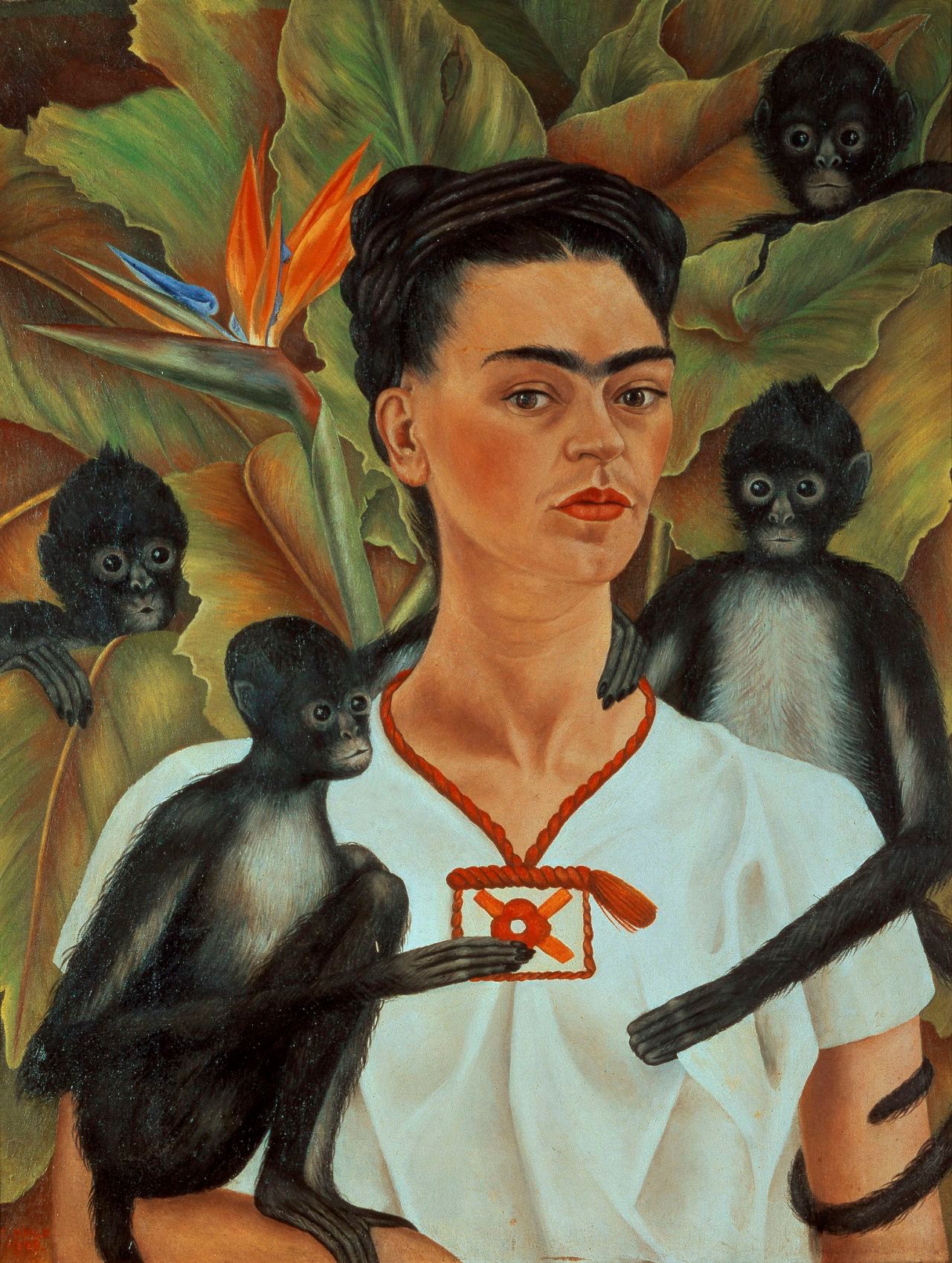 Frida Kahlo, autorretrato con monos - Colección Banco Santander.